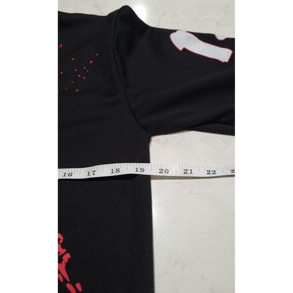 Friday The 13th Jason Voorhees Bloody Hockey Jersey Black Red White EUC Horror - Picture 3 of 12